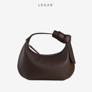 Curved Leather Shoulder Bag with Adjustable Strap | Genuine Leather Handbag Manufacturer Vietnam